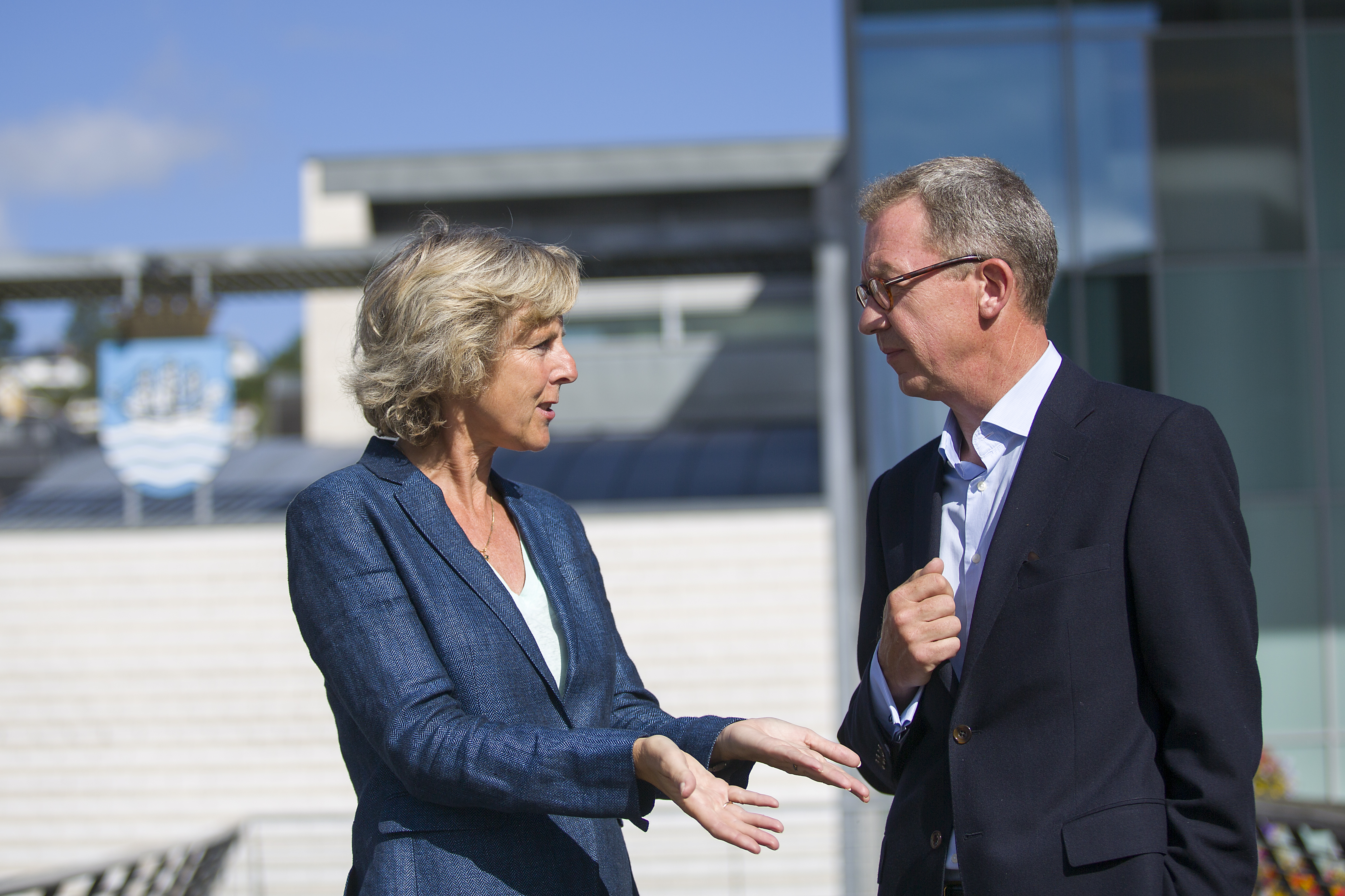 Connie Hedegaard og Idar Kreutzer er regjeringens ekspertutvalg for grønn konkurransekraft. Foto: Anne Elisabeth Scheen/KLD